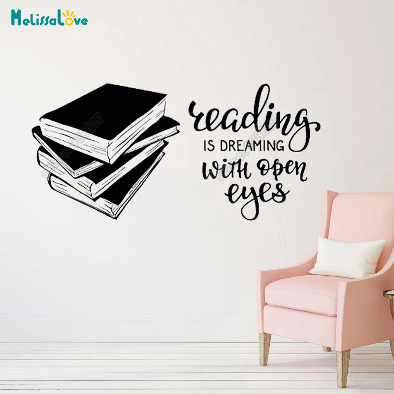 Reading Is Dreaming With Open Eyes Quote Library Sticker Reading Room Decal Removable Vinyl Wall Stickers B628
Reading Is Dreaming With Open Eyes Quote Library Sticker Reading Room Decal Removable Vinyl Wall Stickers B628