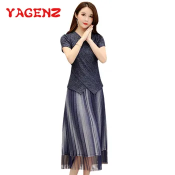 YAGENZ Summer Clothes For Women Two Piece Set Cross Short sleeve Tops And Skirt Fashion Casual 2 Piece Set Women Skirt Set 356
YAGENZ Summer Clothes For Women Two Piece Set Cross Short sleeve Tops And Skirt Fashion Casual 2 Piece Set Women Skirt Set 356