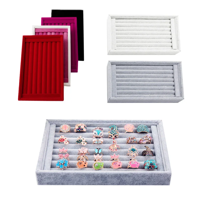1Pcs Ring Jewelry Display Show Case Organizer Box Tray Showcase Earring Holder 6colors
1Pcs Ring Jewelry Display Show Case Organizer Box Tray Showcase Earring Holder 6colors