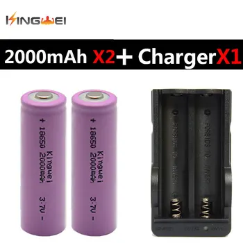 100% Original KingWei Pink 2000mAh 18650 Li ion Battery 2Pcs 3.7v Rechargeable Batteries With Double EU US Plug Fast Charger
100% Original KingWei Pink 2000mAh 18650 Li ion Battery 2Pcs 3.7v Rechargeable Batteries With Double EU US Plug Fast Charger
