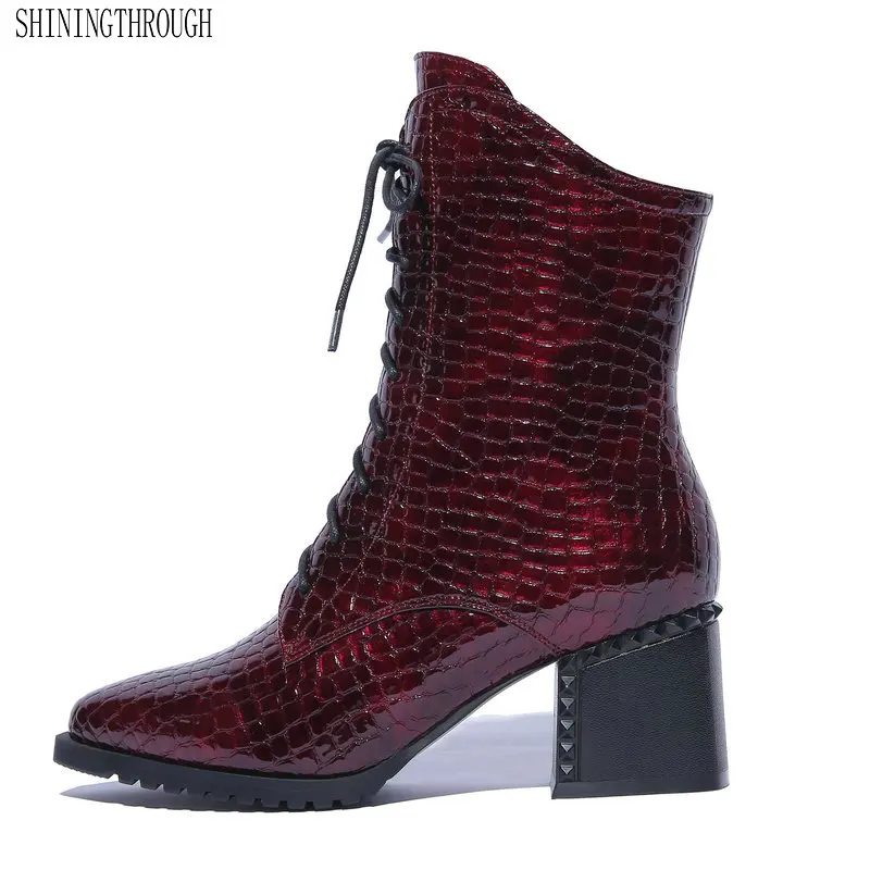 women boots 100% cow leather high heel lace-up boots genuine leather shoes poined toe ankle boots large size 42
women boots 100% cow leather high heel lace-up boots genuine leather shoes poined toe ankle boots large size 42