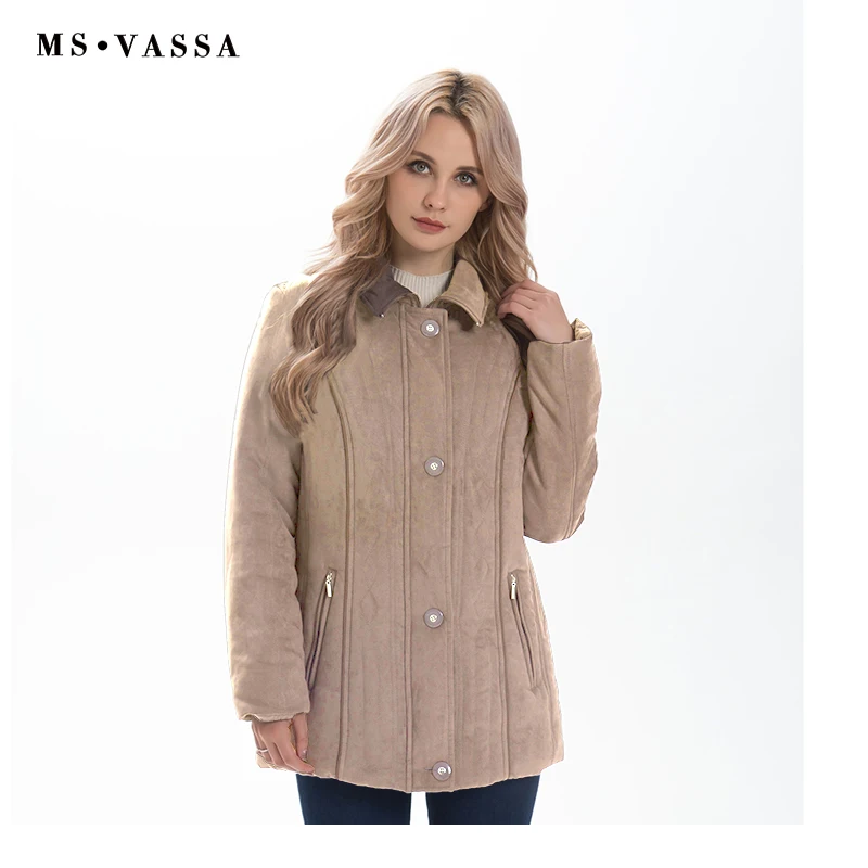 MS VASSA Women Jacket 2019 casual Spring Winter padded parkas Army Green classic suede jacket plus size 5XL 7XL ladies outerwear
MS VASSA Women Jacket 2019 casual Spring Winter padded parkas Army Green classic suede jacket plus size 5XL 7XL ladies outerwear