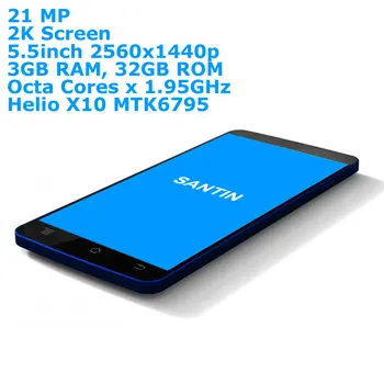 

SANTIN #Dante #Marconi 21MP 2560*1440p 5.5" 2K Full HD screen 3GB RAM 32GB ROM 4G LTE Helio X10 MTK6795 Octa Core cellphone