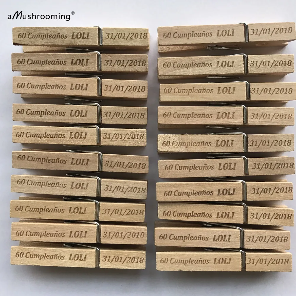 100 Custom Birthday Clips Card Holders Birthday Gift Wooden Clothespins with Personalized Lettering
100 Custom Birthday Clips Card Holders Birthday Gift Wooden Clothespins with Personalized Lettering