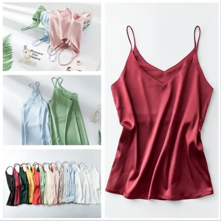 ZDFURS* Strap Top Women Halter V Neck Basic White Cami Sleeveless Satin Silk Tank Tops Women'S Summer Camisole Plus Size
ZDFURS* Strap Top Women Halter V Neck Basic White Cami Sleeveless Satin Silk Tank Tops Women'S Summer Camisole Plus Size
