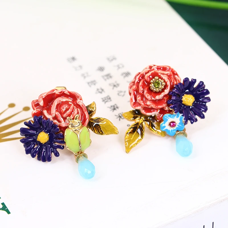Pretty Flowers Mix Colar Enamel Red Violet Peony Blue Zircon Earring 925 Sterling Silver Needles Fashion Jewelry Oorbellen
Pretty Flowers Mix Colar Enamel Red Violet Peony Blue Zircon Earring 925 Sterling Silver Needles Fashion Jewelry Oorbellen