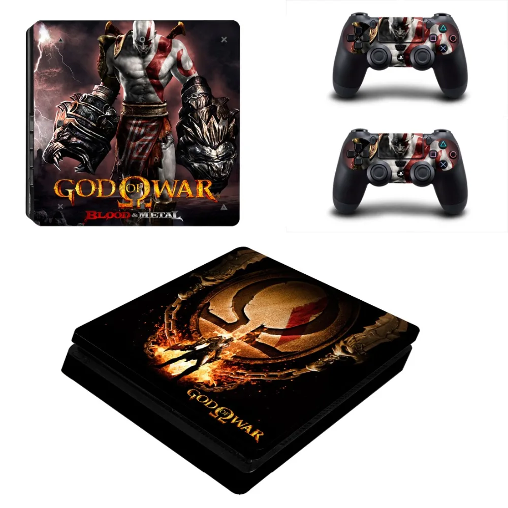 Наклейка God of War PS4 Slim Skin наклейка для консоли PlayStation 4 и контроллера Скины