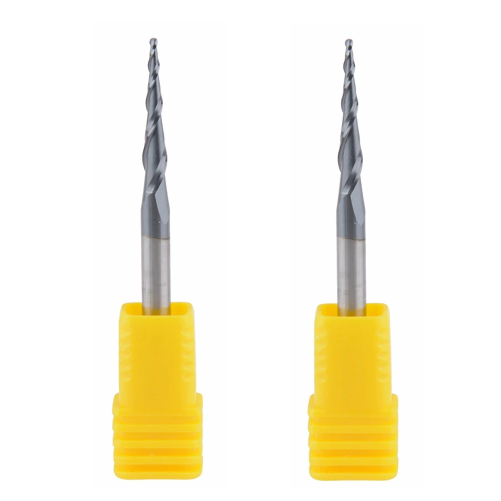 10pcs/lot R0.5*D4*20.5*50L*2F HRC55 Tungsten solid carbide Coated Tapered Taper Ball Nose End Mill cone type cnc milling cutter
10pcs/lot R0.5*D4*20.5*50L*2F HRC55 Tungsten solid carbide Coated Tapered Taper Ball Nose End Mill cone type cnc milling cutter