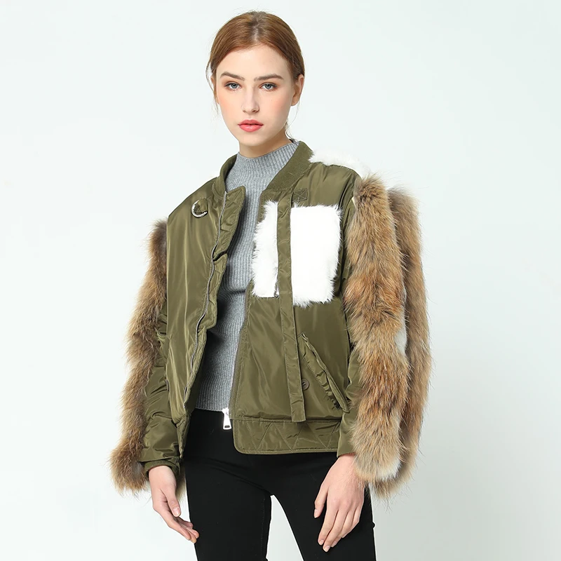OFTBUY 2019 new parka bomber jacket winter jacket women real fur coat parkas raccoon fur and rabbit fur sleeve cotton liner
OFTBUY 2019 new parka bomber jacket winter jacket women real fur coat parkas raccoon fur and rabbit fur sleeve cotton liner