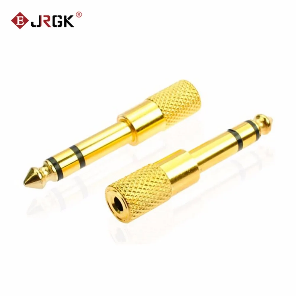 JRGK Audio jack converter adapter stereo jack for 6.5 mm male to 3.5 mm Female electric guitars headset microphone golden
JRGK Audio jack converter adapter stereo jack for 6.5 mm male to 3.5 mm Female electric guitars headset microphone golden