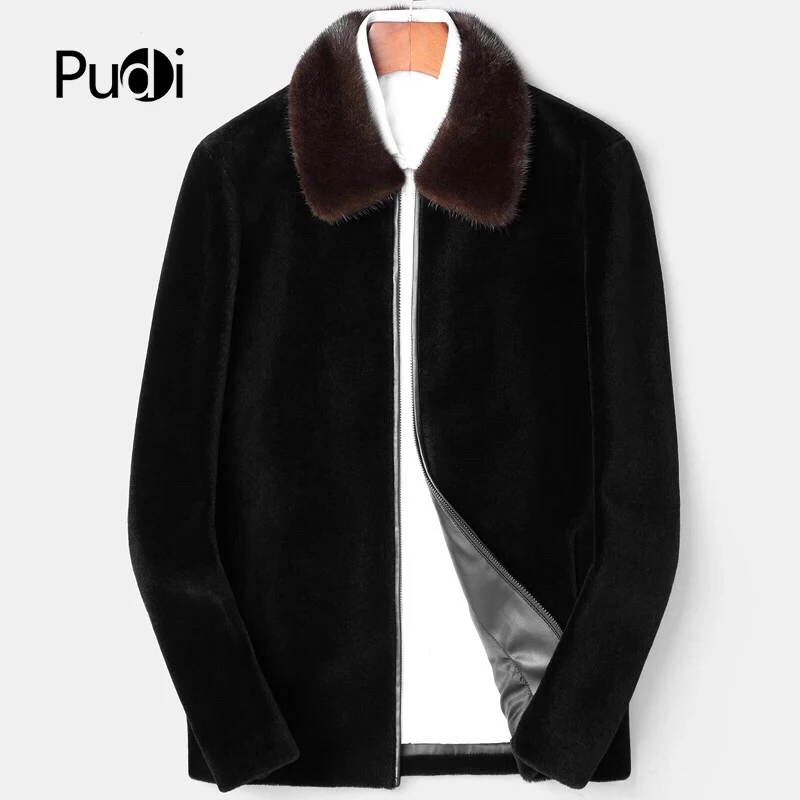 PUDI MT845 2018 Men new fashion 100% wool jackets with mink fur collar fall winter casual outwear
PUDI MT845 2018 Men new fashion 100% wool jackets with mink fur collar fall winter casual outwear