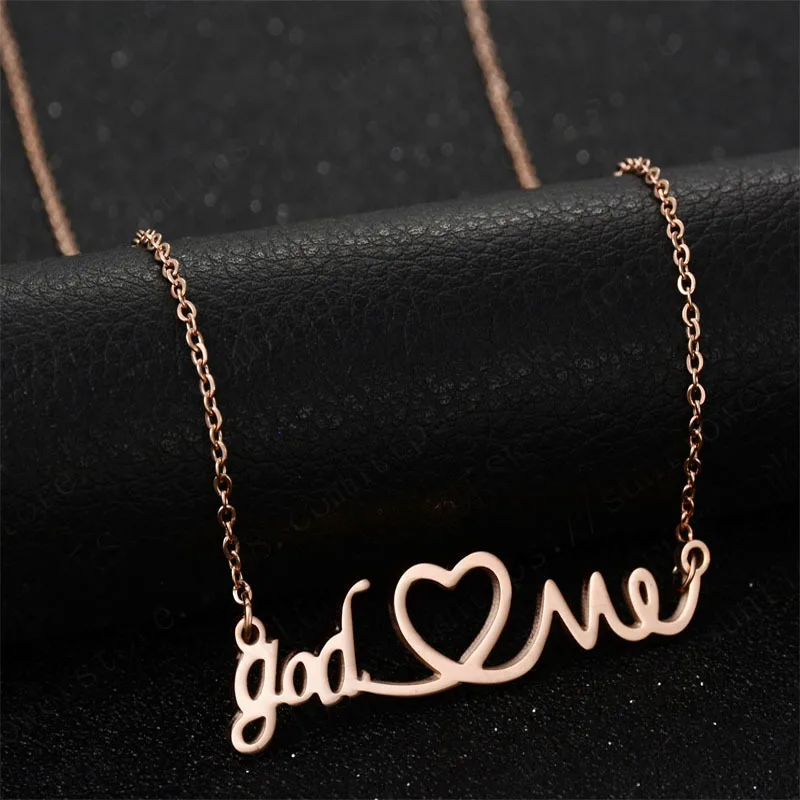 Legenstar God LOVE Me Letter Necklace for Women Rose Gold Color Statement Necklace Stainless Steel Jewelry for Valentine's Day
Legenstar God LOVE Me Letter Necklace for Women Rose Gold Color Statement Necklace Stainless Steel Jewelry for Valentine's Day