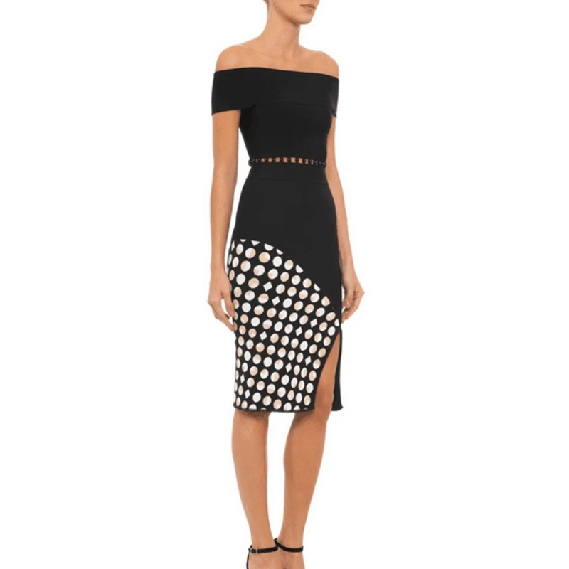Newest Fashion 2018 Black Hollow Out Sexy Women Bandage Dress Off The Shoulder Slash Neck Elegant Vestidos Celebrity Party Dress
Newest Fashion 2018 Black Hollow Out Sexy Women Bandage Dress Off The Shoulder Slash Neck Elegant Vestidos Celebrity Party Dress