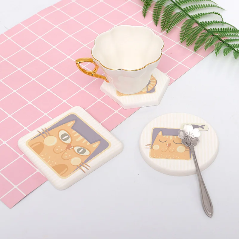 Cute cat diatom mud coaster absorbent quick-drying heat insulation anti-scalding diatomite tea table coffee cushion kitchen aid
Cute cat diatom mud coaster absorbent quick-drying heat insulation anti-scalding diatomite tea table coffee cushion kitchen aid