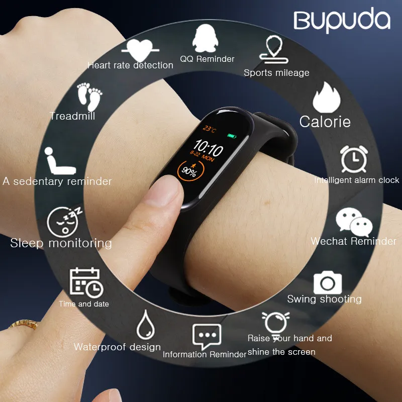 M4 Smart Wristband Health Heart rate/Blood/Pressure/Heart Rate Monitor/Pedometer Sports Bracelet PK M3 Fitness Band bracelet
M4 Smart Wristband Health Heart rate/Blood/Pressure/Heart Rate Monitor/Pedometer Sports Bracelet PK M3 Fitness Band bracelet