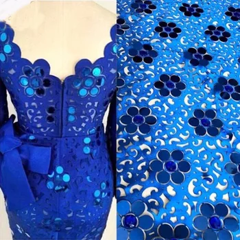 6 colors (5yards/pc) Very beautiful royal blue African laser cut lace fabric with big stones for attractive party dress CLL11
6 colors (5yards/pc) Very beautiful royal blue African laser cut lace fabric with big stones for attractive party dress CLL11