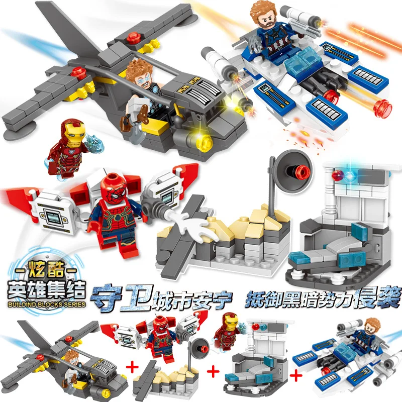 4pc/lot Children's building blocks toy Compatible Legoing marvel Superhero Spiderman iron Man figures Bricks birthday gifts
4pc/lot Children's building blocks toy Compatible Legoing marvel Superhero Spiderman iron Man figures Bricks birthday gifts
