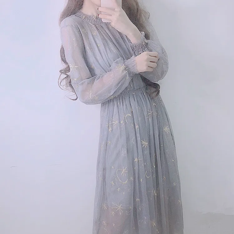 2 Pieces Set Mesh Dress a Line Ruched Hem Puff Sleeve Shinny Stars Princess Long Dress Robe Longue Vestido Largo Vestiti Lunga
2 Pieces Set Mesh Dress a Line Ruched Hem Puff Sleeve Shinny Stars Princess Long Dress Robe Longue Vestido Largo Vestiti Lunga