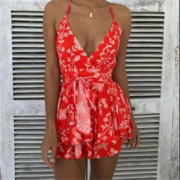 Trendy Women clothes Summer Beach Strap backless Floral print V-neck playsuit Chiffon sleeveless casual Rompers one pieces
Trendy Women clothes Summer Beach Strap backless Floral print V-neck playsuit Chiffon sleeveless casual Rompers one pieces