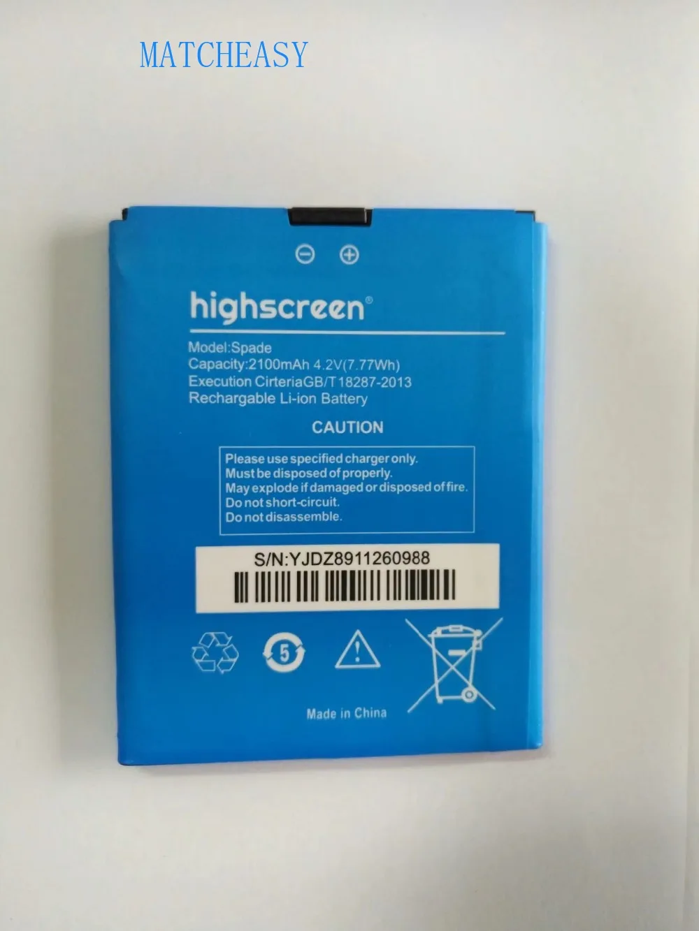 

For Highscreen SPADE cell phone 2100mAh Mobile Phone Li-ion Battery Replacement