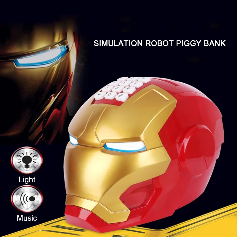 Electronic Music robot Piggy Bank Education Kids Toys Password Money Box Iron Man Model Save Cash Money Automatic Roll Money
Electronic Music robot Piggy Bank Education Kids Toys Password Money Box Iron Man Model Save Cash Money Automatic Roll Money
