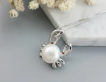 miss mousaie Colorful Crab Pearl Pendant Sterling Silver Necklace Pendant Mount With Real Pearl Necklace Jewelry for Women SSP26
miss mousaie Colorful Crab Pearl Pendant Sterling Silver Necklace Pendant Mount With Real Pearl Necklace Jewelry for Women SSP26