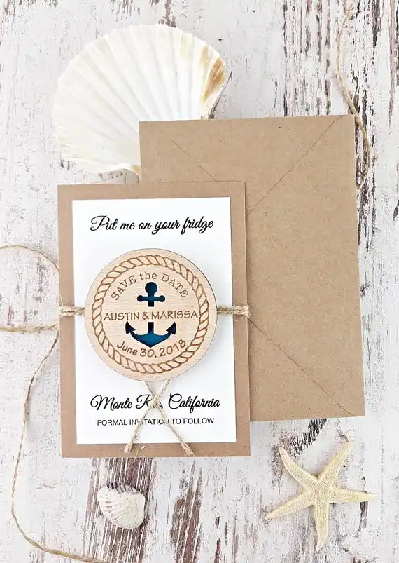 anchor wedding gift tags, personalised wedding tags, nautical