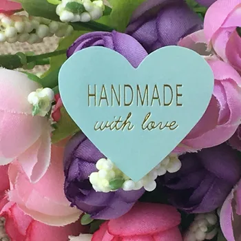 2000PCS/Lot Thermoprinting Gold "Handmade with love" heart-shaped design Stickers Labels Baking Sealing Self-Adhesive Labels
2000PCS/Lot Thermoprinting Gold "Handmade with love" heart-shaped design Stickers Labels Baking Sealing Self-Adhesive Labels