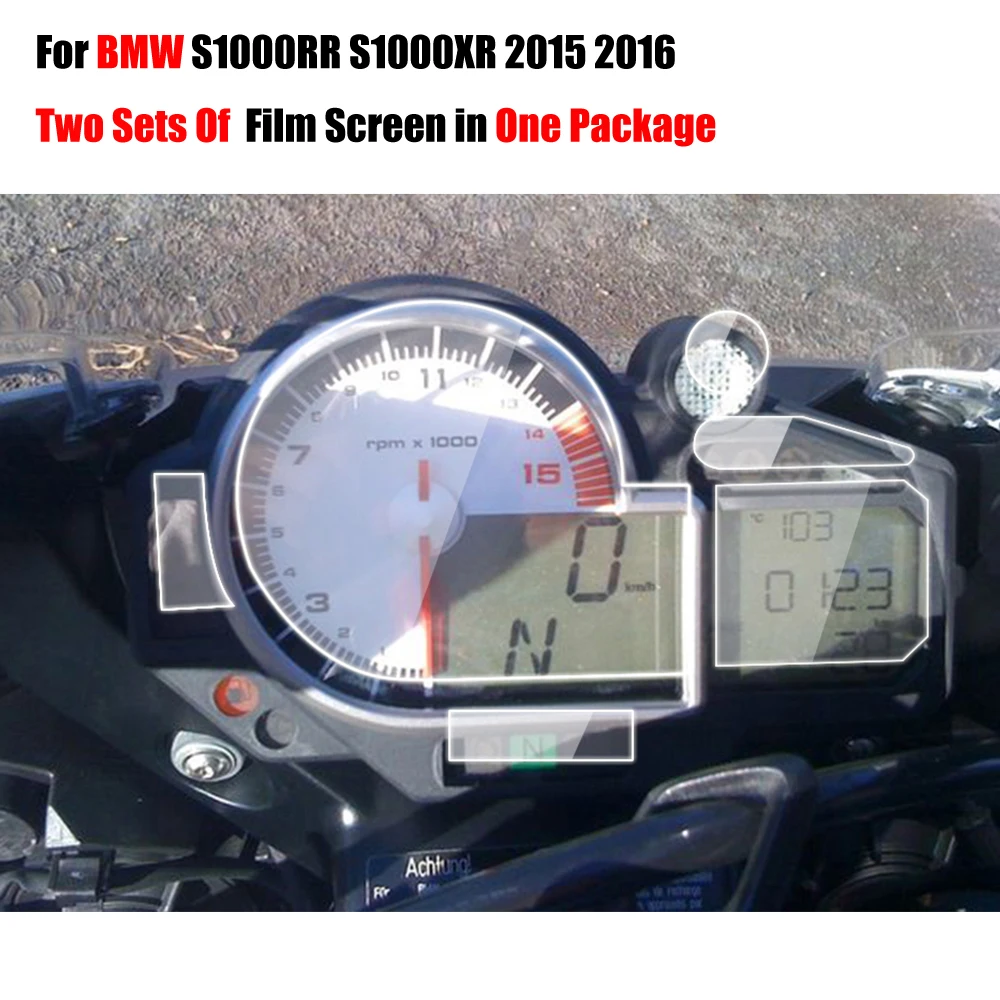 Два комплекта пленки для экрана s в одной посылке для BMW S1000R S1000RR S1000XR 2015 2016 кластер Защита от царапин защитная пленка для экрана
Два комплекта пленки для экрана s в одной посылке для BMW S1000R S1000RR S1000XR 2015 2016 кластер Защита от царапин защитная пленка для экрана