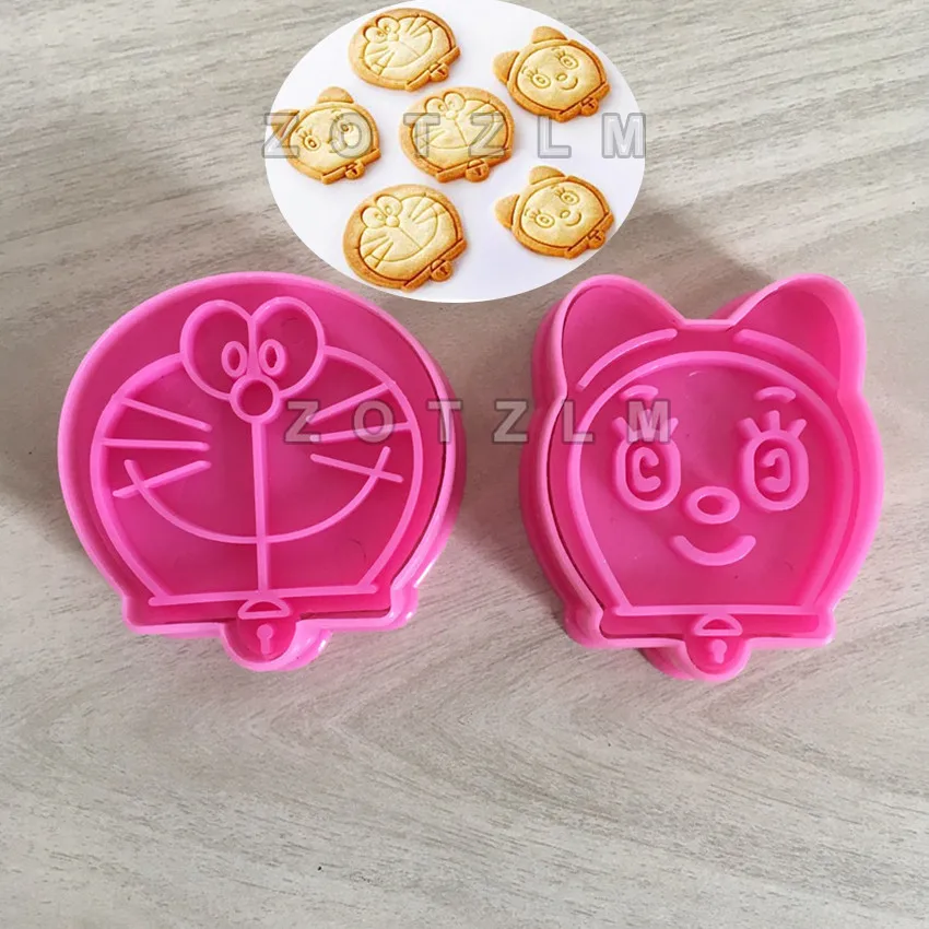 2 pcs/set Cartoon Cat Cute Doraemon Shaped Plastic Cookie Cutters Confeitaria Pastry Sandwich Cake Mold Kitchen Tools SLP025
2 pcs/set Cartoon Cat Cute Doraemon Shaped Plastic Cookie Cutters Confeitaria Pastry Sandwich Cake Mold Kitchen Tools SLP025
