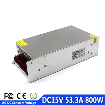 Single Output DC15V 53.3A 800W Power Supply Switching Driver Transformer 110V 220V AC to DC 15V SMPS For Led CNC Machine CCTV
Single Output DC15V 53.3A 800W Power Supply Switching Driver Transformer 110V 220V AC to DC 15V SMPS For Led CNC Machine CCTV