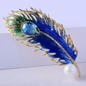 Quality Crystals Cubic Zircon Enamel Feather Brooch Pin Pendant Women Jewelry XR04807
Quality Crystals Cubic Zircon Enamel Feather Brooch Pin Pendant Women Jewelry XR04807