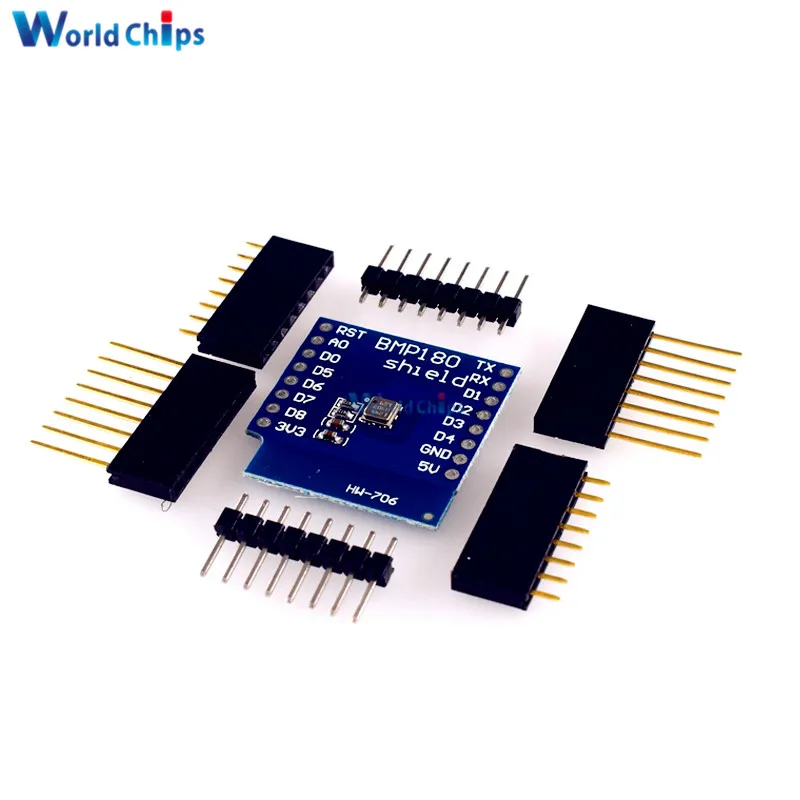 BMP180 Digital Barometric Pressure Sensor Board Module For Wemos D1 MINI ESP8266 3.3V/5V Replace BMP085 WIFI Extension Board
BMP180 Digital Barometric Pressure Sensor Board Module For Wemos D1 MINI ESP8266 3.3V/5V Replace BMP085 WIFI Extension Board