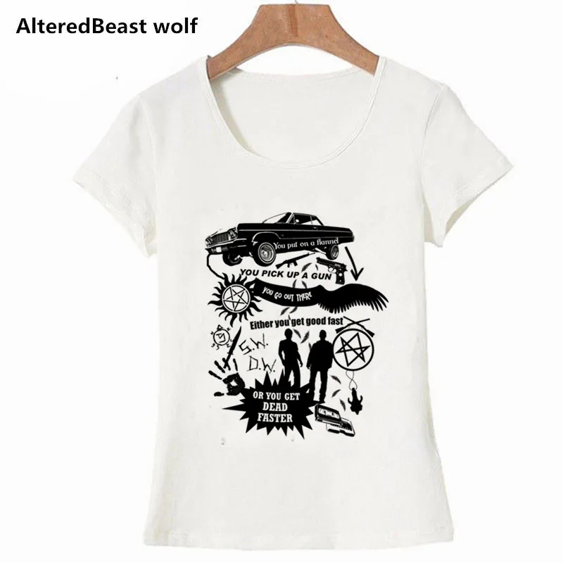 Supernatural Sam And Dean T-shirt female Summer harajuku Print patter kawaii girl tshirt Short Sleeve t Shirt Women Top
Supernatural Sam And Dean T-shirt female Summer harajuku Print patter kawaii girl tshirt Short Sleeve t Shirt Women Top