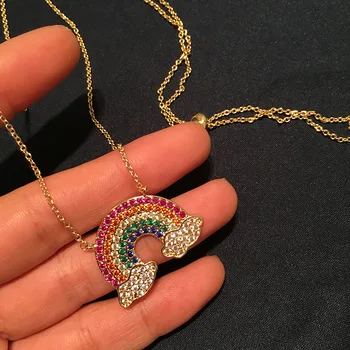 UMGODLY Fashion Beautiful Rainbow Pendant Necklace Full Multicolor Cubic Zirconia Women Party ARC EN CIEL Jewelry Gift
UMGODLY Fashion Beautiful Rainbow Pendant Necklace Full Multicolor Cubic Zirconia Women Party ARC EN CIEL Jewelry Gift