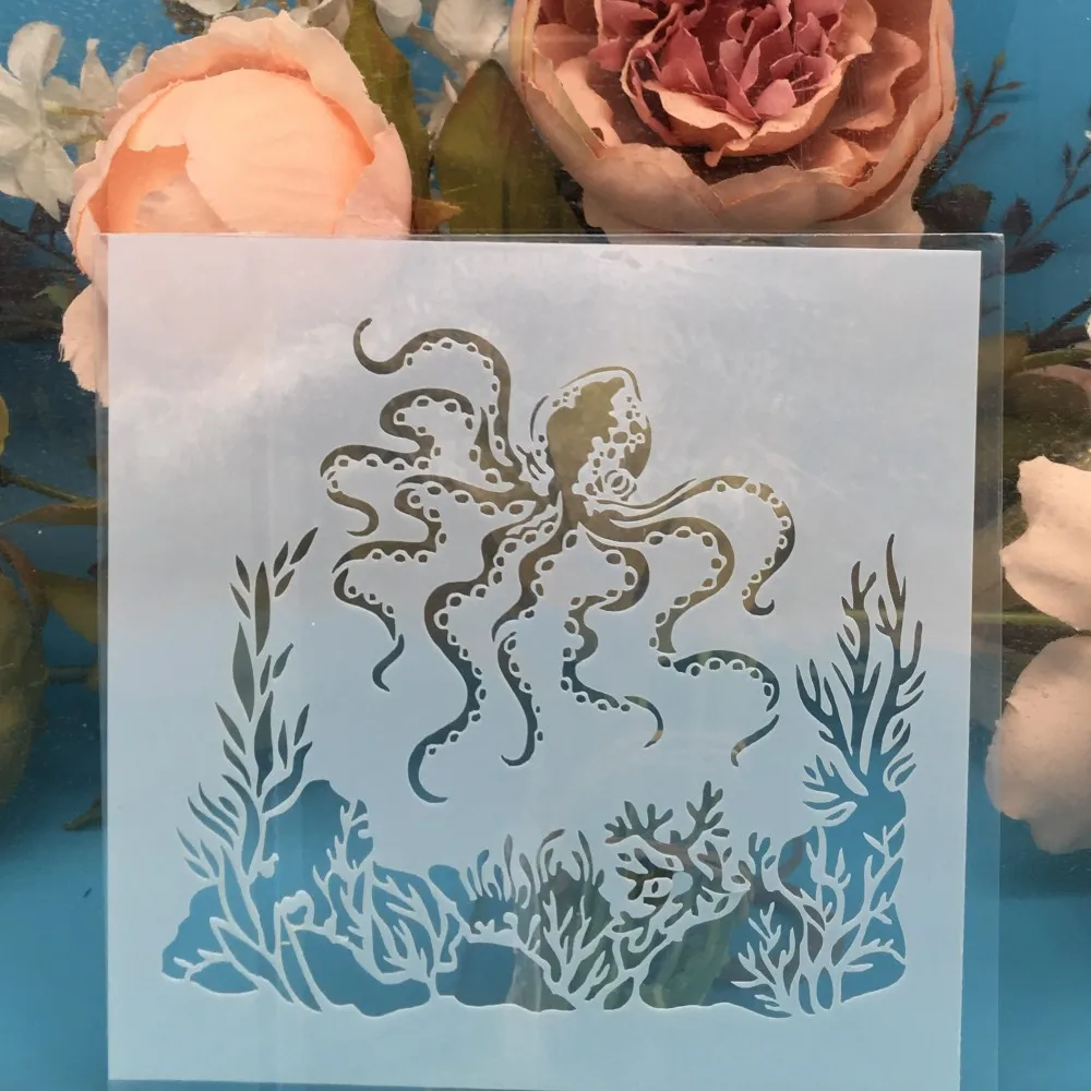13cm Octopus DIY Craft Layering Stencils Wall Painting Scrapbooking Stamping Embossing Album Paper Card Template 
13cm Octopus DIY Craft Layering Stencils Wall Painting Scrapbooking Stamping Embossing Album Paper Card Template