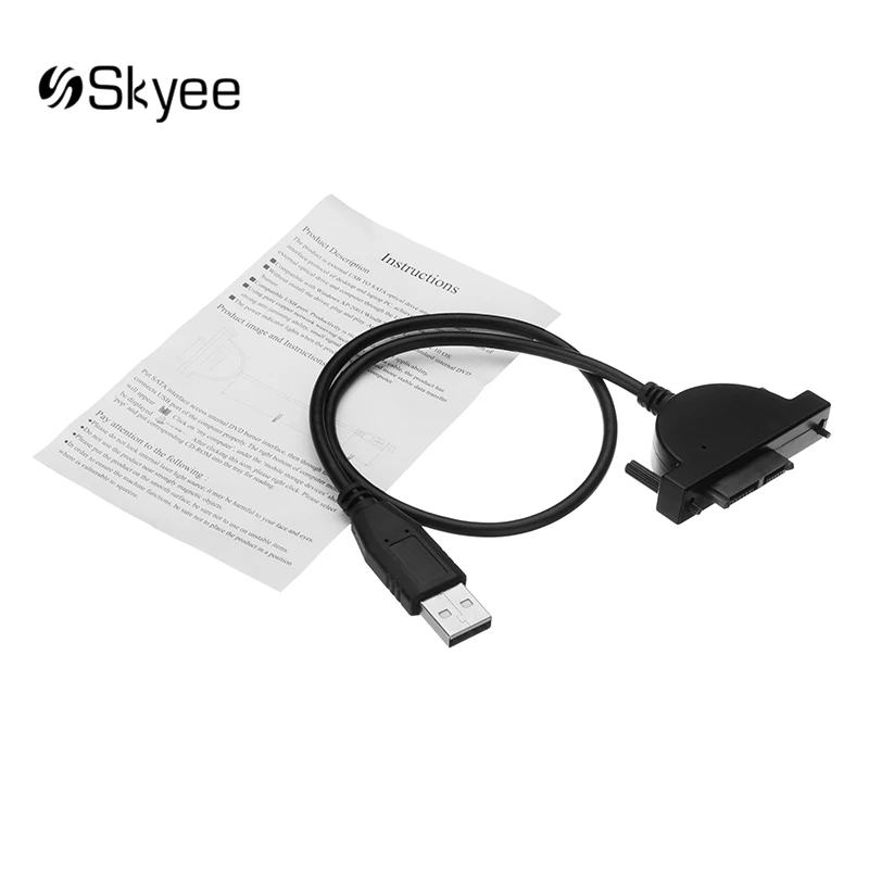 S SKYEE 1PC USB 2.0 to Mini Sata II 7+6 13Pin Adapter for Laptop CD/DVD ROM Slimline Drive Converter Cable Screws steady style
S SKYEE 1PC USB 2.0 to Mini Sata II 7+6 13Pin Adapter for Laptop CD/DVD ROM Slimline Drive Converter Cable Screws steady style