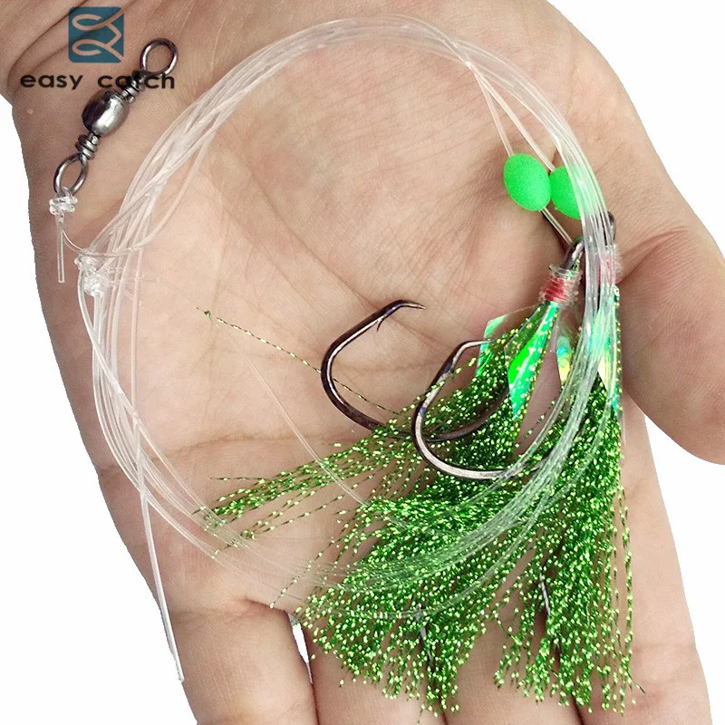 40pcs=20packs Fish Skin Bait Flash Rigs 2 Arm Big Hooks Sea Fishing Green Flasher Bait Rigs With Barrel Swivel For Herring
40pcs=20packs Fish Skin Bait Flash Rigs 2 Arm Big Hooks Sea Fishing Green Flasher Bait Rigs With Barrel Swivel For Herring