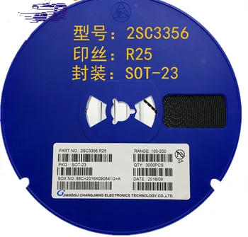 New 3000PCS 2SC3356-25 NPN R25 SOT-23 High frequency low noise transistor. 
New 3000PCS 2SC3356-25 NPN R25 SOT-23 High frequency low noise transistor.
