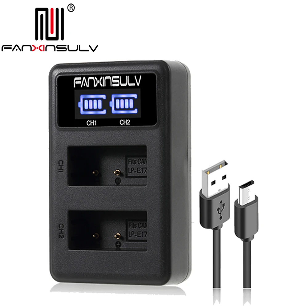 LP-E17 LCD USB Battery Charger for LP E17 Battery Canon eos 200D M3 M5 M6 77D 750D 760D T6i T6s 800D 810D 8000D KissX8i Cameras
LP-E17 LCD USB Battery Charger for LP E17 Battery Canon eos 200D M3 M5 M6 77D 750D 760D T6i T6s 800D 810D 8000D KissX8i Cameras