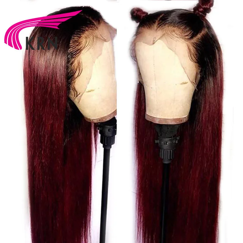 KRN 1B/99J Straight Pre Plucked Lace Front Human Hair Wigs With Baby Hair 13x6 Ombre Remy Hair Glueless Brazilian Wigs
KRN 1B/99J Straight Pre Plucked Lace Front Human Hair Wigs With Baby Hair 13x6 Ombre Remy Hair Glueless Brazilian Wigs