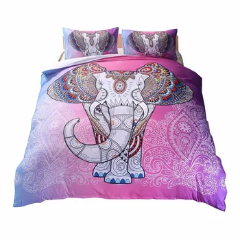 Exotic Pink Elephant Bedding Set Boho Elephant Duvet Cover Set with Pillow Shams Bohemia Bedclothes Twin Queen King
Exotic Pink Elephant Bedding Set Boho Elephant Duvet Cover Set with Pillow Shams Bohemia Bedclothes Twin Queen King