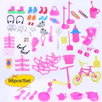 98pcs/Set Fashion Min Doll Accessories Decor Home Necklace Earring Bowknot Crown Jewelry Girl Toy For Kids Gift Doll Accessories
98pcs/Set Fashion Min Doll Accessories Decor Home Necklace Earring Bowknot Crown Jewelry Girl Toy For Kids Gift Doll Accessories