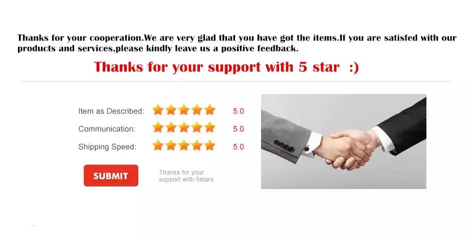 5 star feedback