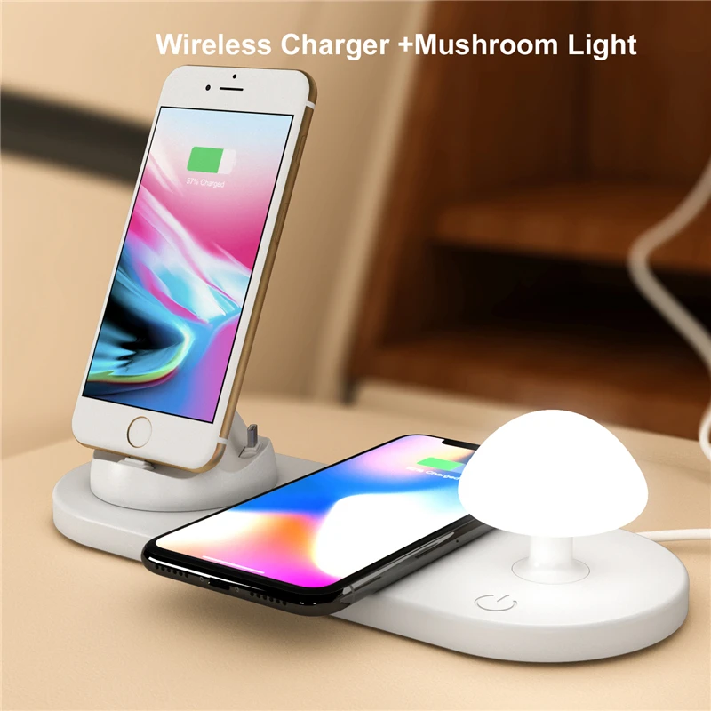 2019 New Mulit 3in1 USB Charging Dock Station IQ Wireless Charger With Mushroom Light For IQS/Micro/Type-C All Qi-Enabled Phone
2019 New Mulit 3in1 USB Charging Dock Station IQ Wireless Charger With Mushroom Light For IQS/Micro/Type-C All Qi-Enabled Phone