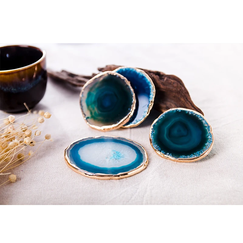 Blue Agate Slice Teacup Tray Decorative Stone Coaster Gold Edges Home Kitchen Accessories Decor Gemstone Tableware Mat 08152
Blue Agate Slice Teacup Tray Decorative Stone Coaster Gold Edges Home Kitchen Accessories Decor Gemstone Tableware Mat 08152