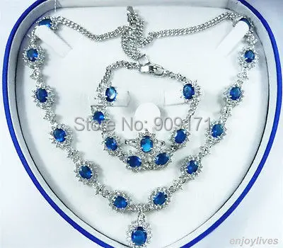 Free Shipping>Blue Cubic Zirconia WGP Link Crystal Pendant Necklace Bracelet Earrings Ring Set
Free Shipping>Blue Cubic Zirconia WGP Link Crystal Pendant Necklace Bracelet Earrings Ring Set
