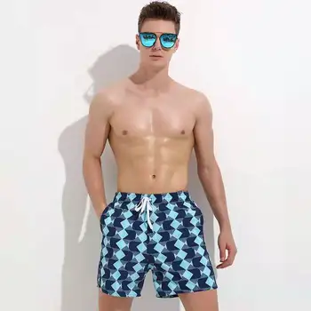 

SBART 2019 Summer Hot Sale Male Short Pants Men' Beach Shorts Quick Dry Printing Board Shorts Men Loose Slim Boxers Bottoms