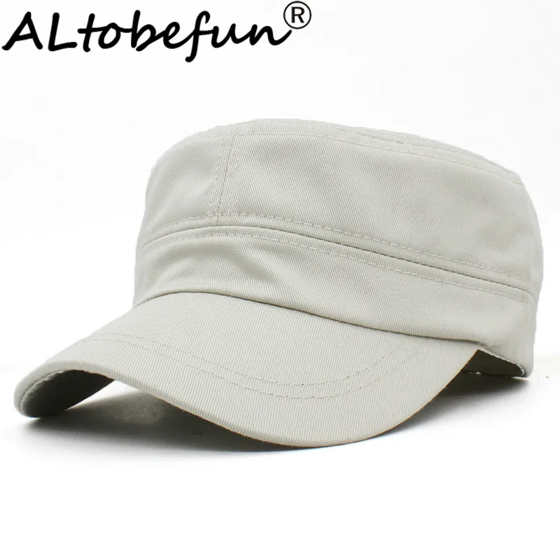 ALTOBEFUN Classic Vintage Men Military Hat Adult Fashion Summer Autumn Brand Solid Adjustable Flat Top Cap For Women AD911
ALTOBEFUN Classic Vintage Men Military Hat Adult Fashion Summer Autumn Brand Solid Adjustable Flat Top Cap For Women AD911