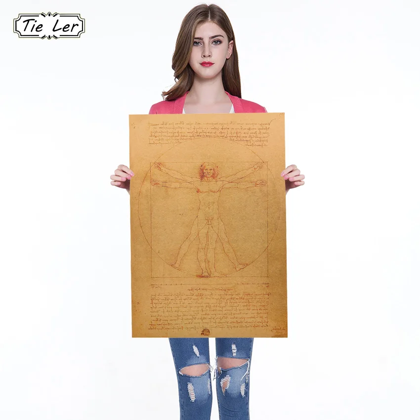 1PC Vintage Leonardo Da Vinci Manuscript Vitruvian Man Posters Kraft Paper Home Wall Stickers Bedroom Decoration
1PC Vintage Leonardo Da Vinci Manuscript Vitruvian Man Posters Kraft Paper Home Wall Stickers Bedroom Decoration